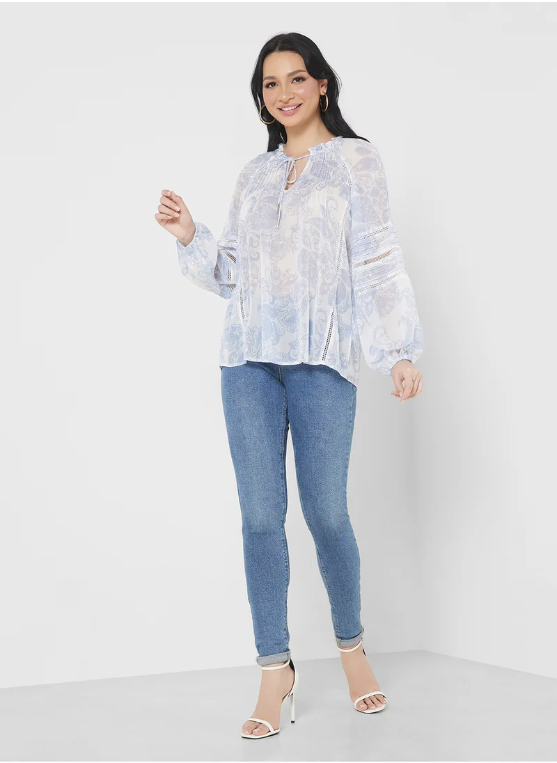 جس Floral Printed Top