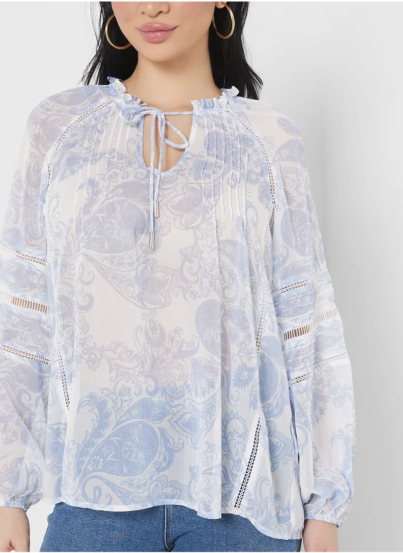جس Floral Printed Top