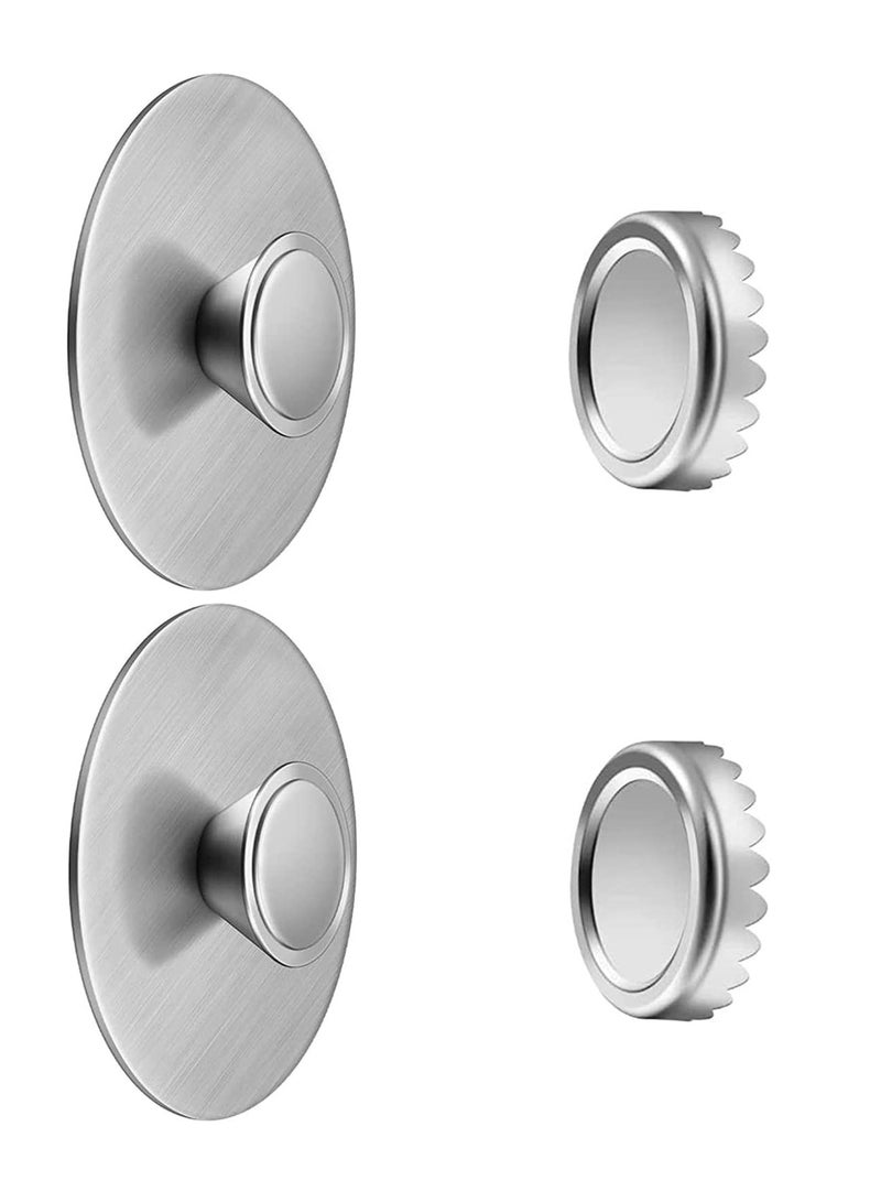 Magnetic Soap Holder,  2pcs Stainless Steel Universal Wall Mounted Suction Bar Soap Holder for Shower Bathroom - Image 1