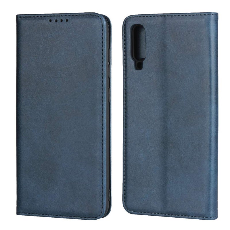 iCoverCase Samsung A70 Case Leather Wallet Case Cover Card Holder Shockproof Protective Flip Case For Samsung Galaxy A70  Blue