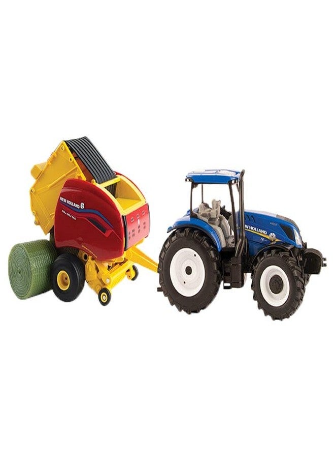 ERTL 1/32 New Holland T6.180 with Roll-Belt 560 Round Baler13966 - Image 1