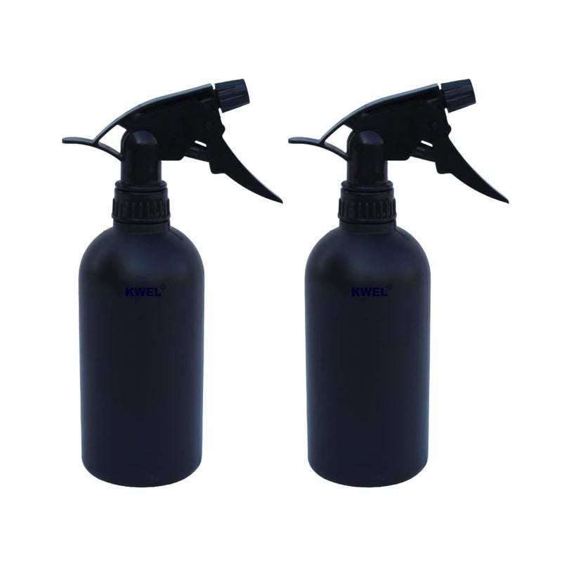 KWEL 500ml Flat Spray Bottle for Liquid Sprayer SanitizerIroningGardenOfficeHospitalMultipurpose Use Black Pack of 3 - Image 1