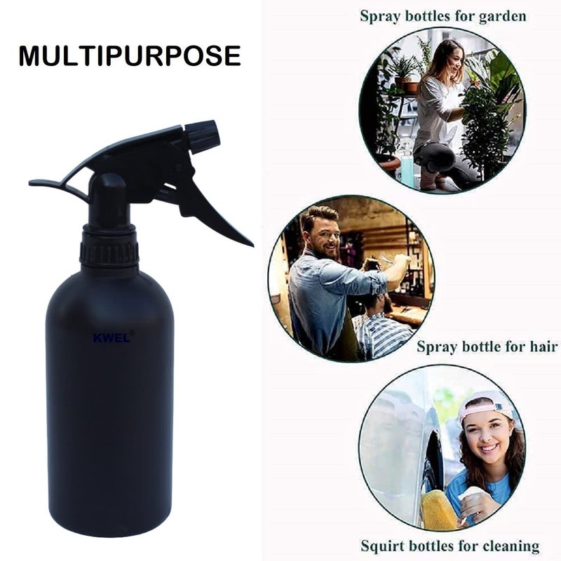 KWEL 500ml Flat Spray Bottle for Liquid Sprayer SanitizerIroningGardenOfficeHospitalMultipurpose Use Black Pack of 3 - Image 3