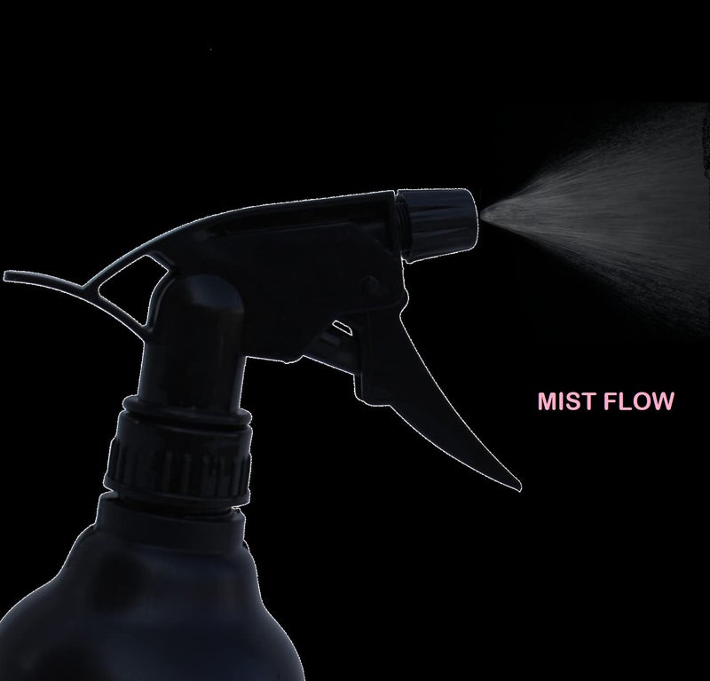 KWEL 500ml Flat Spray Bottle for Liquid Sprayer SanitizerIroningGardenOfficeHospitalMultipurpose Use Black Pack of 3 - Image 5