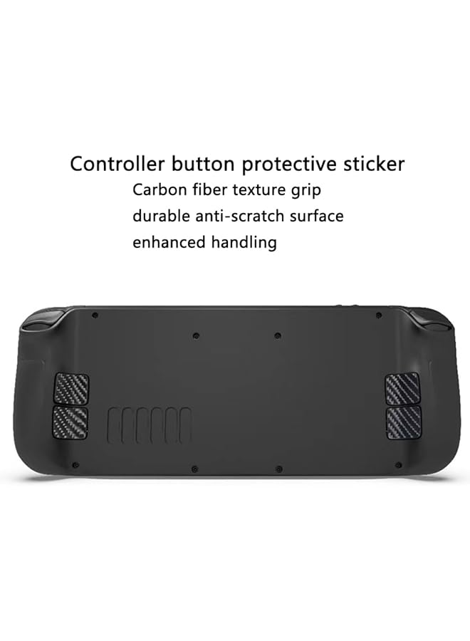 Apply To Steam Deck Oled Protective Kit Dust Plugs + Button & Touchpad Stickers + Silicone Joystick Caps Full Set Accessory Bundle For Valve Steam Deck Oled - Image 3
