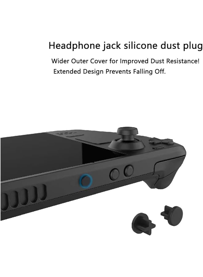 Apply To Steam Deck Oled Protective Kit Dust Plugs + Button & Touchpad Stickers + Silicone Joystick Caps Full Set Accessory Bundle For Valve Steam Deck Oled - Image 5