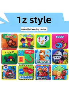 Generic Hot-selling Infant Early Childhood Toys Baby Tear-free Washable Cognitive Cloth Book English Enlightenment Puzzle-Color:2956-5 Vegetables-Specifications:Figure  - Image 4