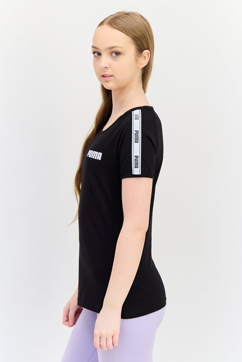 PUMA Women Sportswear Fit Short Sleeve Outdoor T-Shirt, Black - Image 3