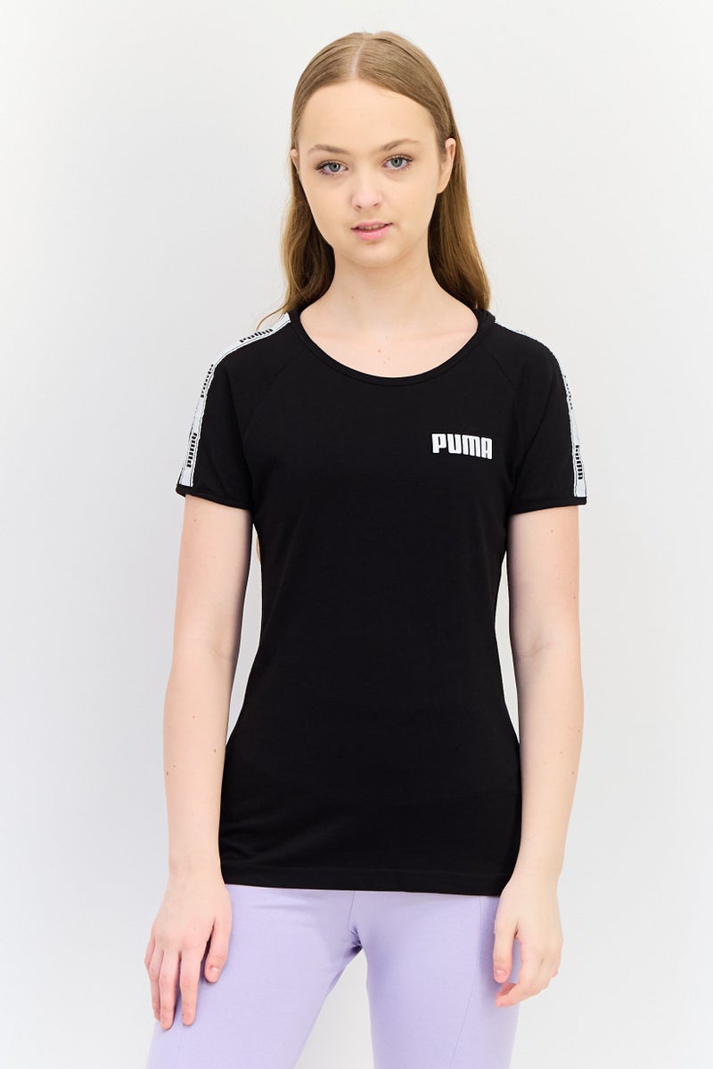 PUMA Women Sportswear Fit Short Sleeve Outdoor T-Shirt, Black - Image 1