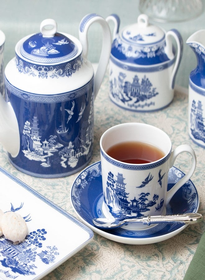 Grace Teaware Bone China Blue Willow Serving Tray 9.75 x 5-Inch (Single) - Image 4