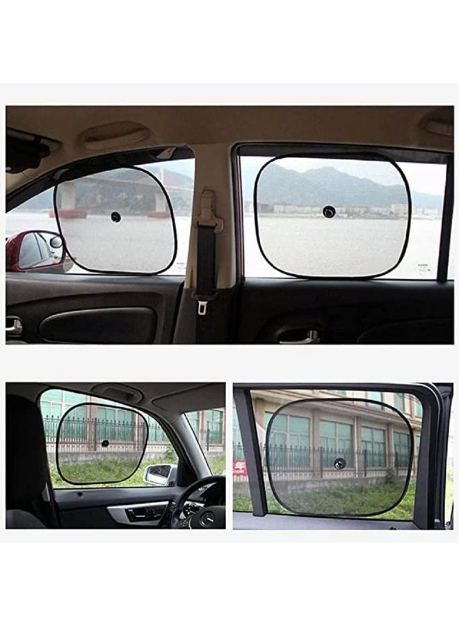 عسافكو  Assafco واقيات شمس للنافذة الجانبية للسيارة للأطفال – عبوة من قطعتين – حماية من الشمس والحرارة والأشعة فوق البنفسجية، تصميم قابل للطي وسهل التركيب، مناسب لمعظم السيارات - Image 3