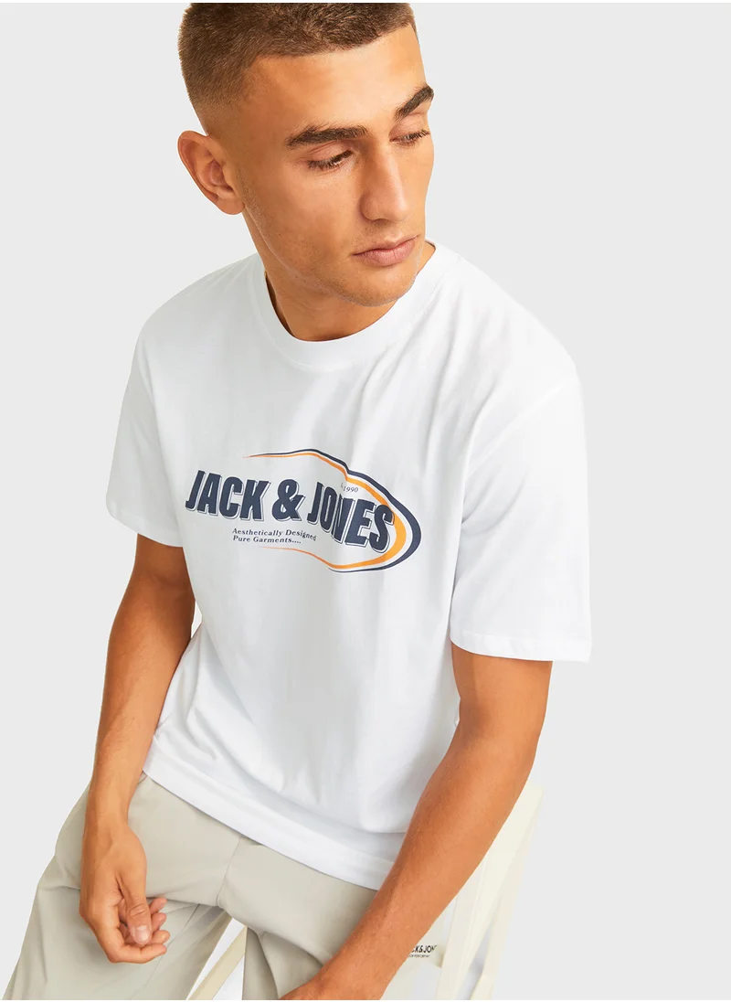 JACK & JONES Logo Crew Neck T-Shirt