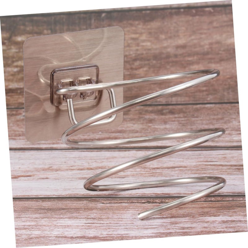 2Pcs No Drill Hair Dryer Organizer Wall Mounted Storage Bathroom - Image 5