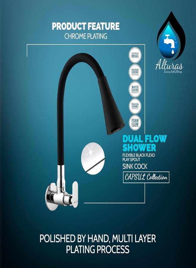 ALTURAS Dual Flow Black Kitchen Sink Faucet with 360° Swivel Spout - Image 4