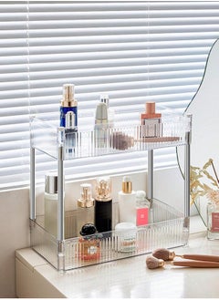 XiuWoo 3 Tier Clear Metal Storage Cart, Slim Rolling Storage Cart, Mobile Organizer Shelf Cart, Slim Storage Shelf, Mobile Narrow Rolling Cart, Home Storage Rack for Home Office with Removable Wheels, Hooks  - Image 4