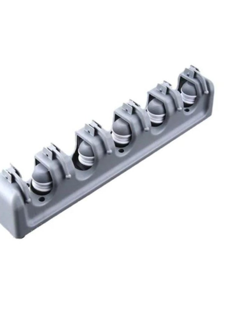 Generic Broom and mop holder with garden tool storage, grey  - Image 1