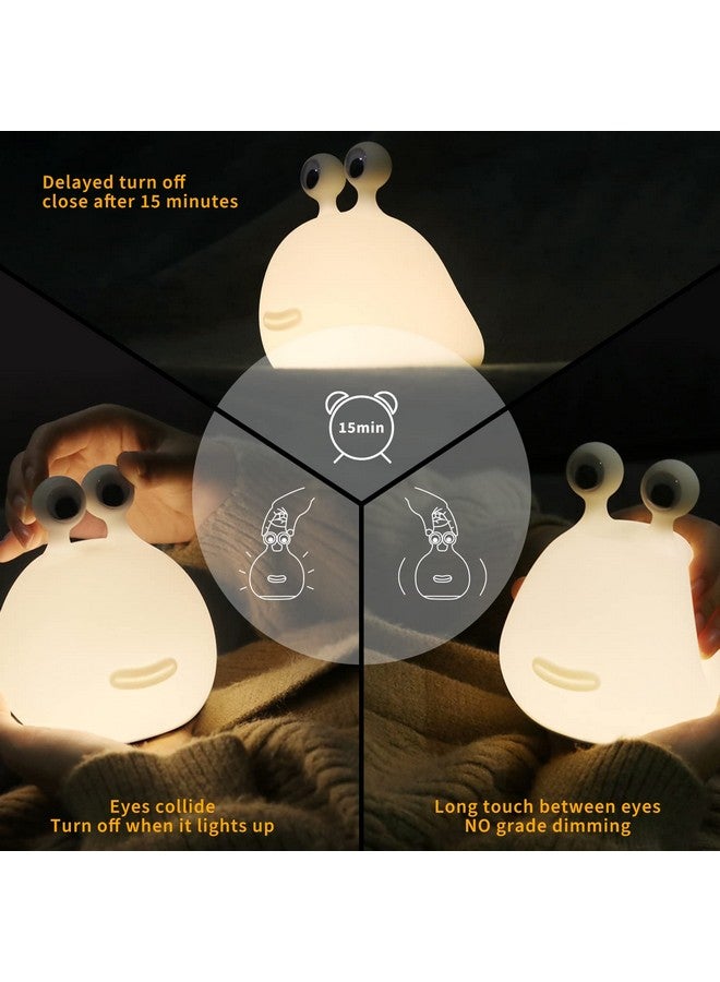 SAILINGFLO Cute Slug Kids Night Light, Birthday Gifts Room Decor Bedroom Decorations for Baby Child Soft Silicone Lamp Gift Box - Image 4