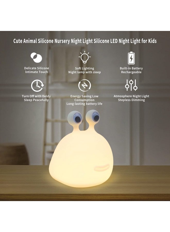 SAILINGFLO Cute Slug Kids Night Light, Birthday Gifts Room Decor Bedroom Decorations for Baby Child Soft Silicone Lamp Gift Box - Image 2