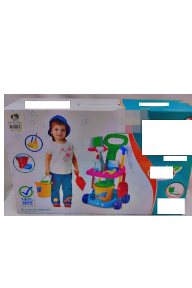 Portable Cleaning Housekeeping Trolley Cart Mop And Bucket Kit