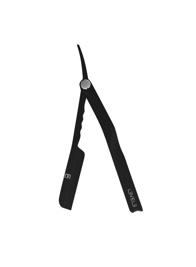 L3 Milly Razor - Fast and East to Assemble - Excellent Grip and Control - Straight Razor Holder- Level Three Razor Holder Black - Image 1