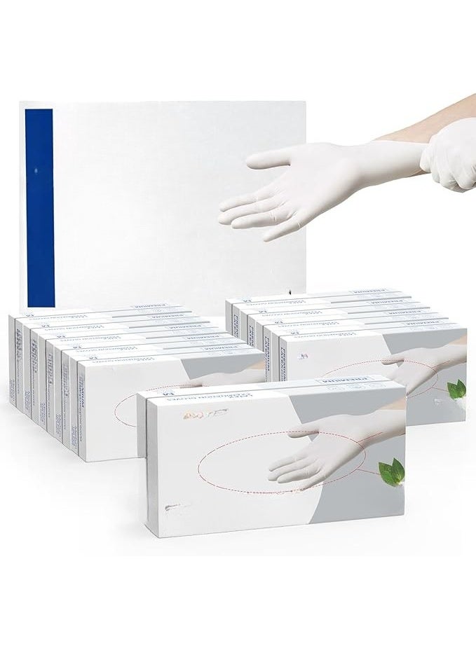 Disposable Medical Examination Latex Gloves, Powder-Free Single-Use Protective Gloves, Durable Flexible Design for Hygiene, Cleaning and Professional Tasks - Image 1