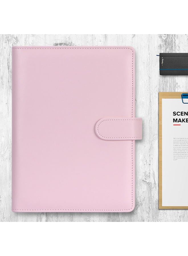 Toplive A5 Binder 6 Ring Personal Organizer Planner Binder Cover Makaron Pink Portfolio Folder for Women with Macaron Colors - Image 2