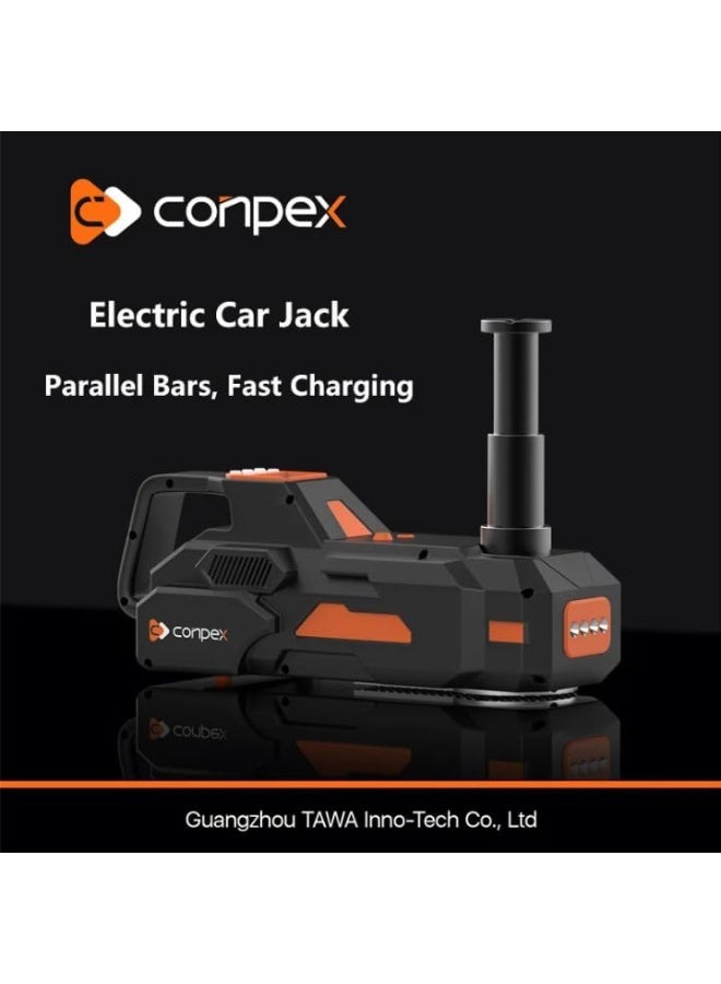 كونبيكس رافعة سيارة هيدروليكية كهربائية ٥ أطنان، طقم رفع أرضي محمول، لاستبدال الإطارات وإصلاح السيارات في حالات الطوارئ على الطرق، مزود بمضخة نفخ مدمجة، وضوء LED، ومفتاح ربط يدوي. - Image 2