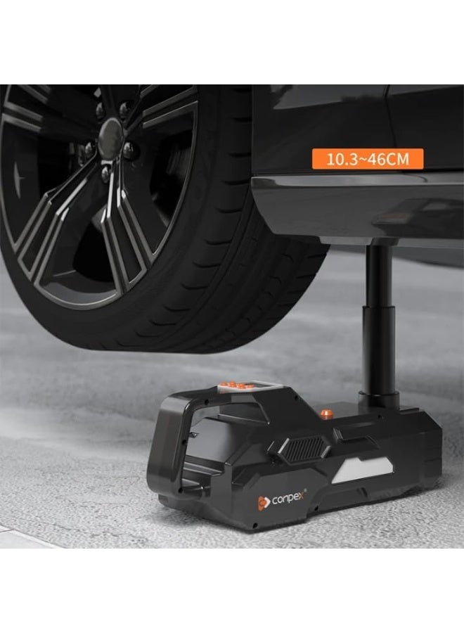 كونبيكس رافعة سيارة هيدروليكية كهربائية ٥ أطنان، طقم رفع أرضي محمول، لاستبدال الإطارات وإصلاح السيارات في حالات الطوارئ على الطرق، مزود بمضخة نفخ مدمجة، وضوء LED، ومفتاح ربط يدوي. - Image 3
