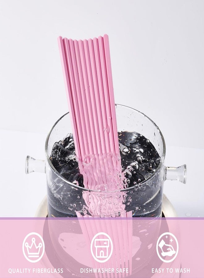 PYBBO 10 Pairs Chopsticks-Reusable Chopsticks Dishwasher Safe, 9.63 inch/24.5cm Fiberglass Non-Slip for Family/ Restaurant Sushi Ramen Rice Japanese Korean Chop Sticks, Chinese Chop Sticks- Pink - Image 4