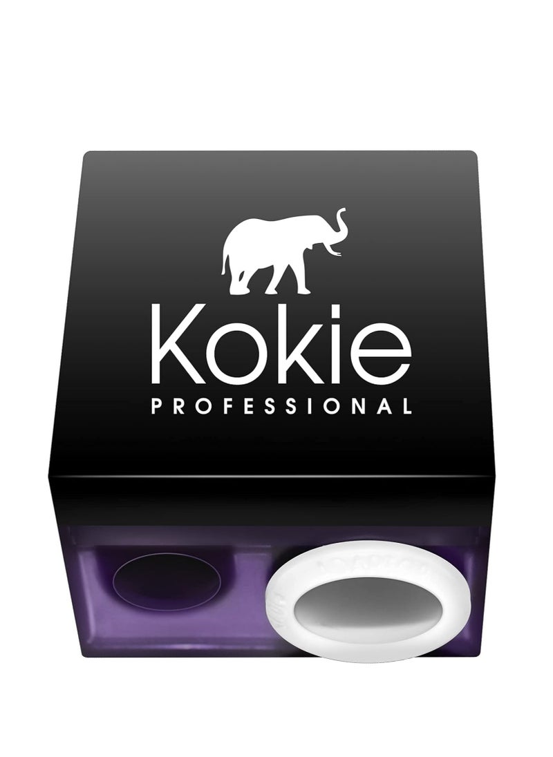 Kokie Kokie Makeup Pencil Sharpener for Lip, Eyebrow, and Eyeliner Pencil, Made in German Stainless Steel Blade, Size-Adjusting Adapter, Cleaning Stick  - Image 1