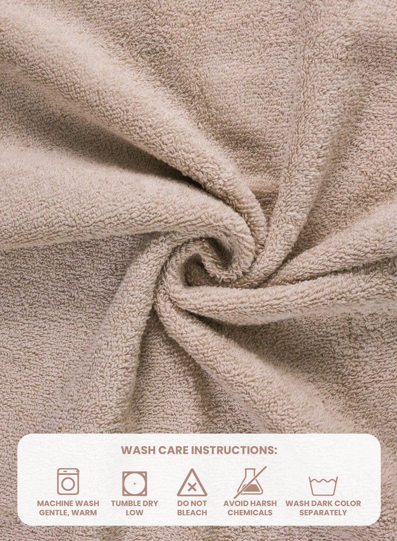 REZLAN UAE REZLAN Luxury 2-Piece Bath Sheet Set - 600 GSM Premium Cotton (100×155 cm/40×61 in) - Beach & Bath Towels - P.BROWN - Image 4