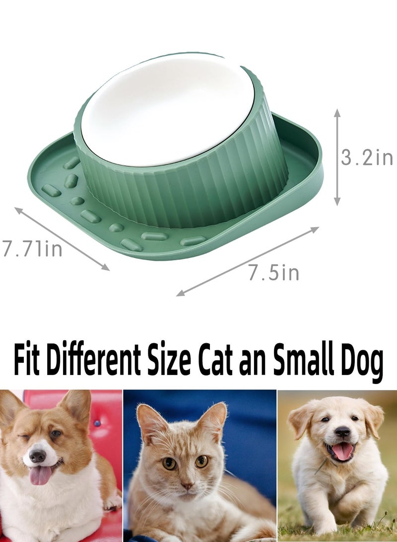 Zikra cat Bowls Elevated, Dog Bowl, Cat Food Bowl, Pet Bowls, Pet Ceramic Bowl, Wide-Neck Dog Food Bowl, Anti-Spill Cat Food Bowl,Tall Dog Bowl, Tilted cat Bowl, Protect Pet Spine Pet Food Bowl Cats - Image 3