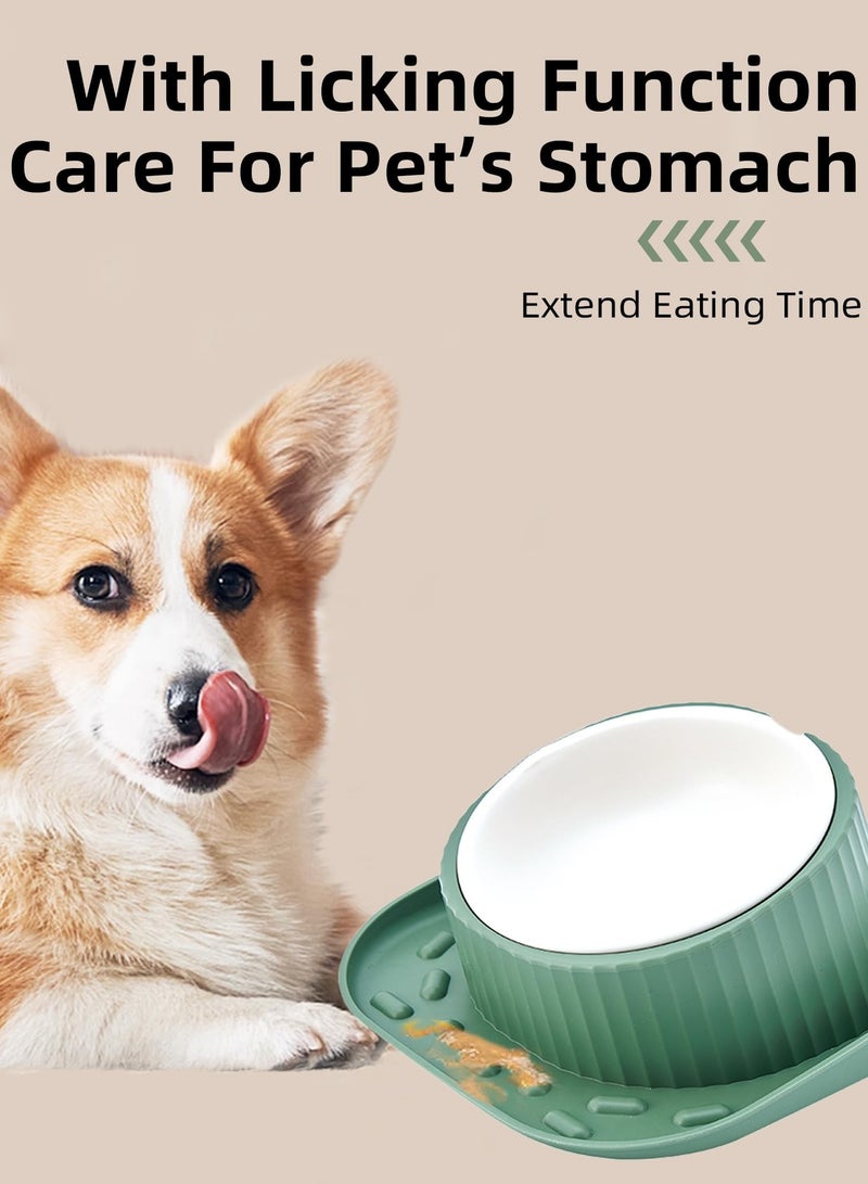 Zikra cat Bowls Elevated, Dog Bowl, Cat Food Bowl, Pet Bowls, Pet Ceramic Bowl, Wide-Neck Dog Food Bowl, Anti-Spill Cat Food Bowl,Tall Dog Bowl, Tilted cat Bowl, Protect Pet Spine Pet Food Bowl Cats - Image 2