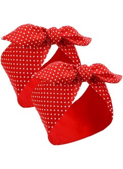 2 Pieces Polka Dot Headband Bandana Headband 50s Costume Hair Accessories Bows Wide Headwrap for Women and Girls (Red, Small Dots) - pzsku/Z2CB1FC41C86DA1606A22Z/45/_/1684216229/3ef0494e-31a6-433e-8b8e-772c8030bd9b