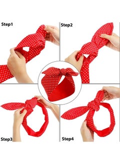 2 Pieces Polka Dot Headband Bandana Headband 50s Costume Hair Accessories Bows Wide Headwrap for Women and Girls (Red, Small Dots) - pzsku/Z2CB1FC41C86DA1606A22Z/45/_/1684216230/9c3a8033-e059-4eaa-886c-5d6dddf76cb7