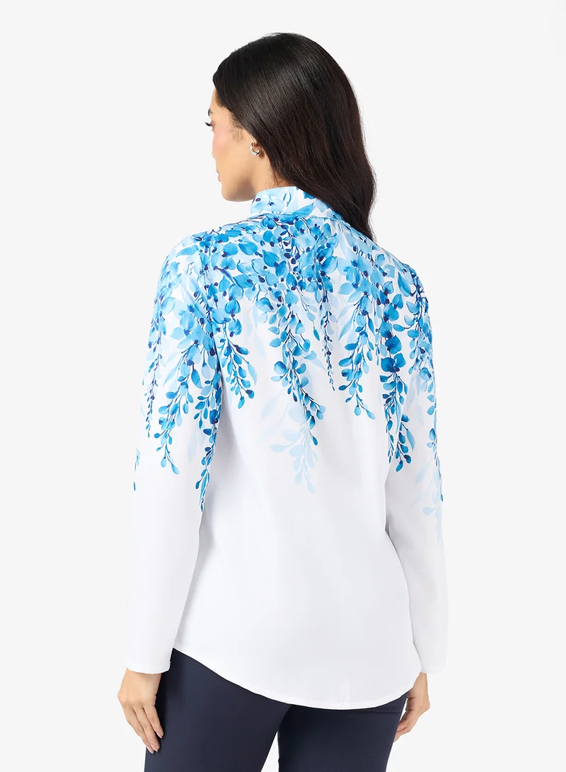 ELLA Printed Button Down Shirt