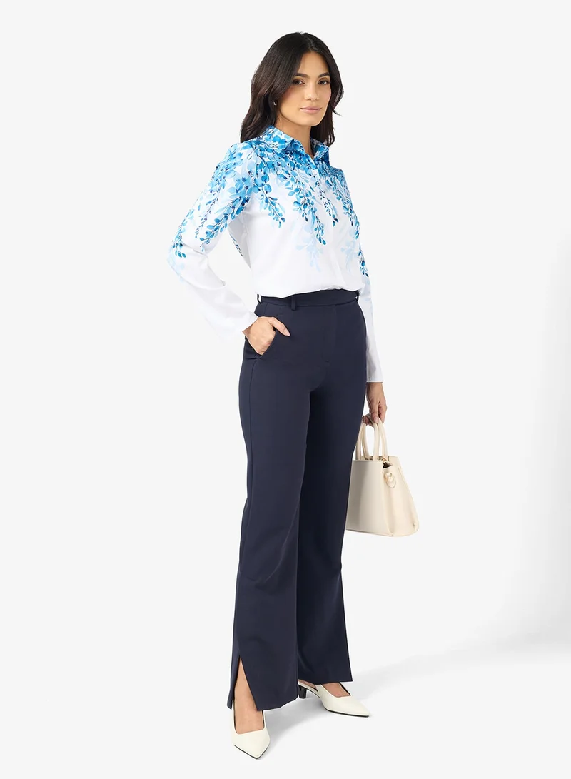 ELLA Printed Button Down Shirt