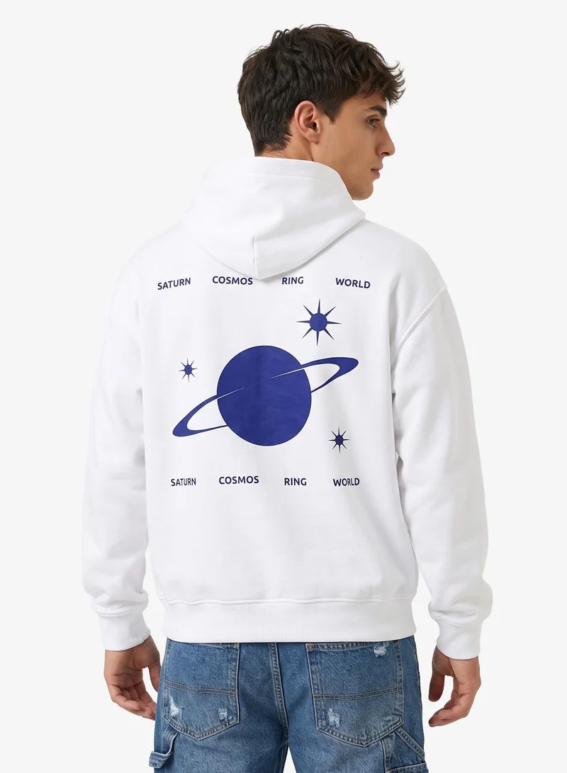 Seventy Five Oversized Basic Graphic Hoodie