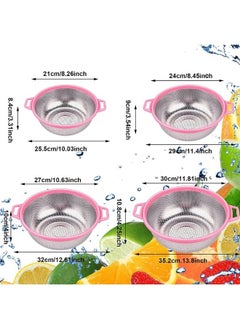 3pcs Stainless Steel Colander Bowl Basket for Kitchen with Colorful Plastic Handles Colander - pzsku/Z2CB208C9B79313D3882AZ/45/_/1676978778/5876d72f-e43c-4d0e-be0f-8f704b210263