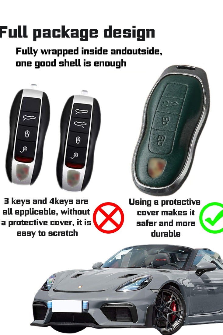 Key protector, suitable for Porsche key protector, perfectly wraps car keys, high-end, wear-resistant. - Image 2