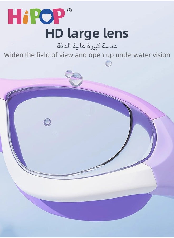 HIPOP Kids Swimming Goggles Set, Kids Swimming Goggles with Swim Cap, Nose Clip and Earplugs and Storage Bags,  Anti-Shattered Lens UV Protection No-leak Swimming Goggles for Boys, Girls, Youth, Toddler  - Image 5