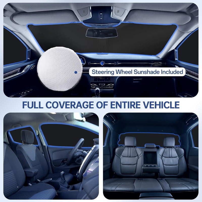 FSHAANY'S 8pcs Car Window Shades for Ford Escape 2020-2025, Full Car Window Covers for Privacy, Automotive Sunshades for Escape Front Rear Windshield Side Windows to Block UV and Protect Privacy - Image 4