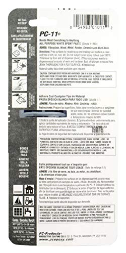 PC Products معجون لاصق إيبوكسي PC-11 من PC-Products، ذو جزئين، درجة بحرية، 1 أونصة، حقنة تطبيق، أبيض فاتح 10112 - Image 2