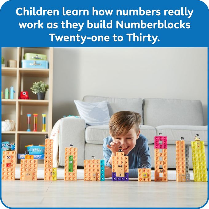 hand2mind MathLink Cubes Numberblocks 21-30 Activity Set, 20 Preschool Learning Activities, Counting Blocks, Linking Cubes, Educational Toys for Kids, Number Games, Math Manipulatives Kindergarten - Image 3