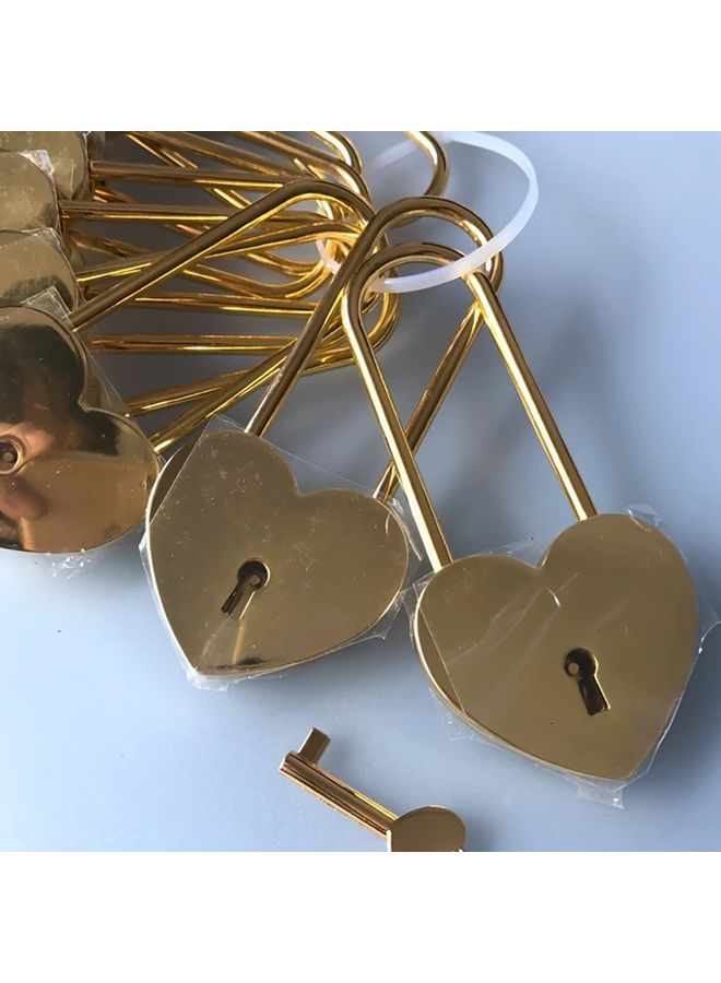 White Heart Lock And Key Set Romantic Couples Wedding Anniversary Valentine Gift - Image 4