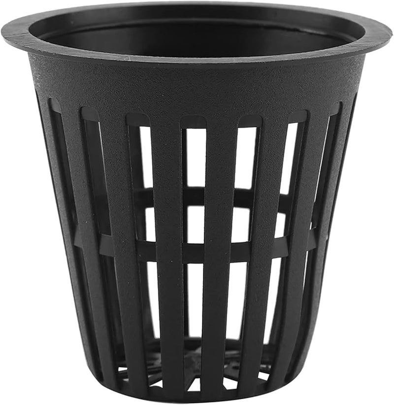 Hydroponic Basket 10 Piece Set Black Plastic Grow Cups for Soilless Gardening - Image 1