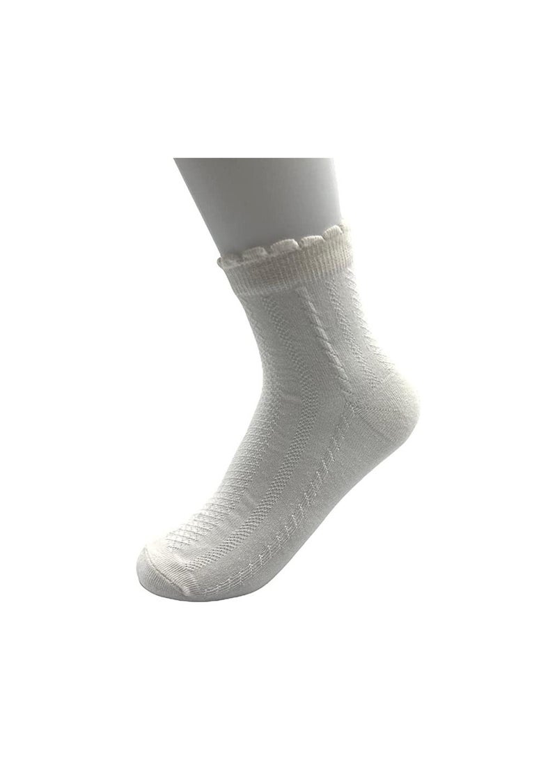 Everyone Girls School Socks Cotton White(6 PAIR)(13-15 YEARS) - Image 1