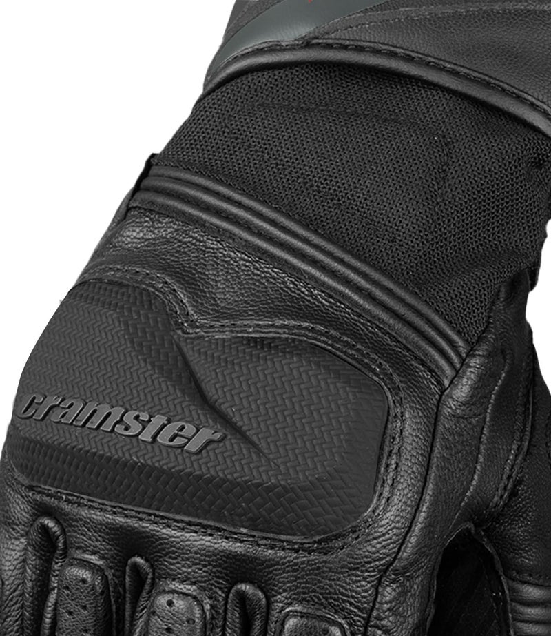 Cramster K2K Gloves - Full Gauntlet Motorcycle Racing Leather Gloves | Impact Protection | Scaphoid Protection | Abrasion Resistance €“ Black, Medium - Image 4