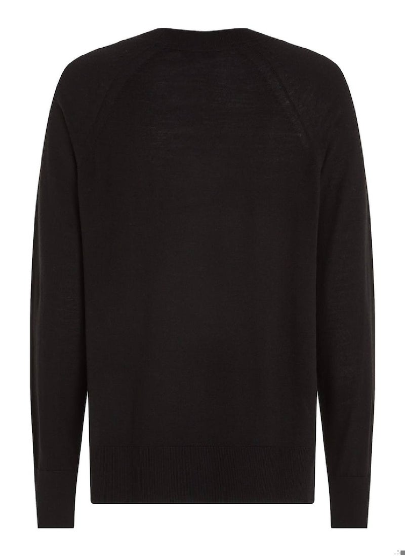 Women's Merino Wool Crew Neck Relaxed Jumper Sweater, Black - pzsku/Z2CB26445458079F91067Z/45/_/1723737277/bc8e98ab-24f0-419b-af3d-fe8703d20a27