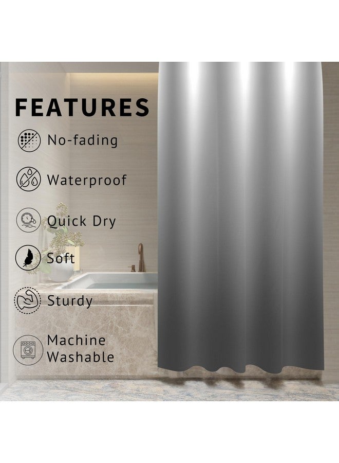 HOMETHREADS HOMETHREADS Embrace Luxury with Our 6.5-Feet Long Premium Polyester Shower Curtain with 12 Hooks for a Lavish Bathroom Ambiance | Stylish, Splendid, and Perfectly Sized (Black, 180x200cm)  - Image 3